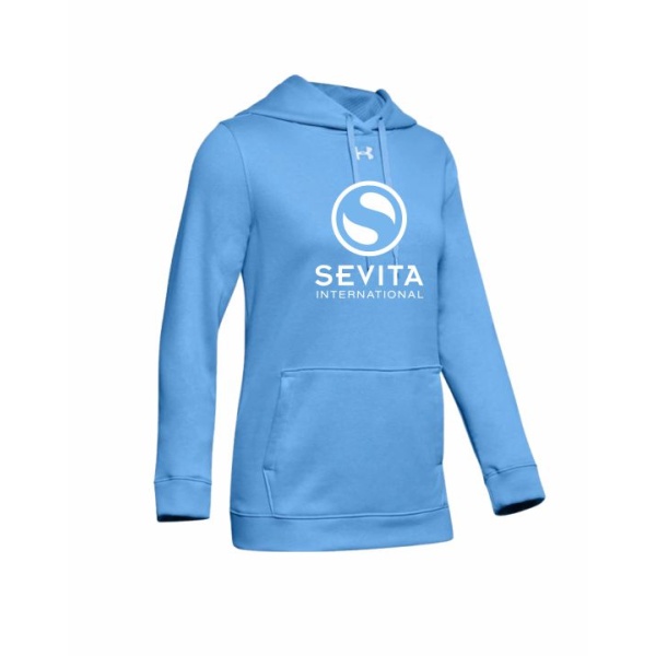 Ladies Under Armour Rival Pullover Hooded Sweatshirt - Image 3