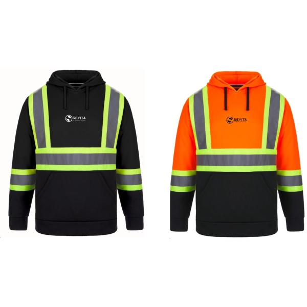 Adult Long Haul Hi-Vis Pullover Hooded Sweatshirt - Image 2