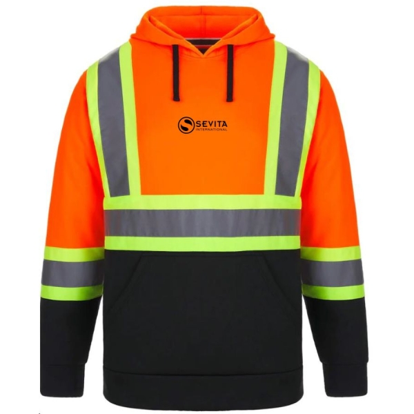 Adult Long Haul Hi-Vis Pullover Hooded Sweatshirt