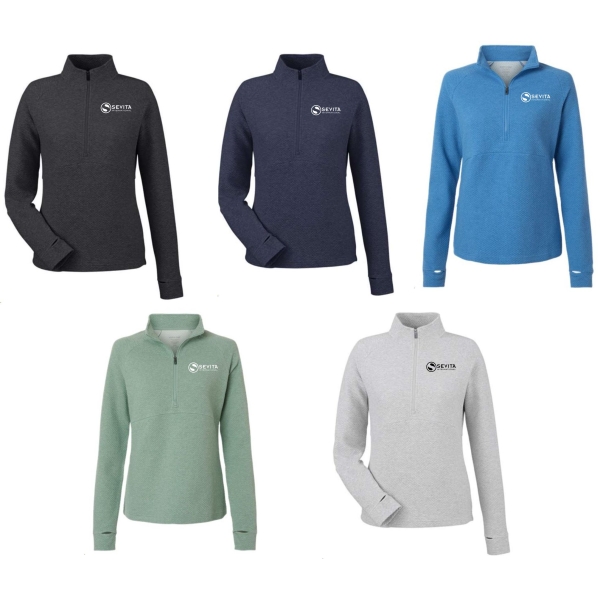 Ladies Spirit Textured Quarter Zip - Image 3
